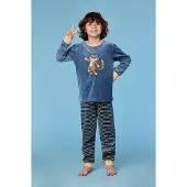 Woody Pyjama jongens kat gestr broek