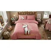 Pure Kinder Dekbedovertrek Microvezel Sparkles - pink 140x200/220cm