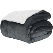 vidaXL plaid Donkergrijs 240 x 270 cm 3.17 kg Fleece