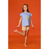 Woody Pyjama meisjes str shortje franjes dieren