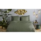 Descanso Dekbedovertrek Katoen Satijn Hotel Sevilla - olive green 240x200/220cm