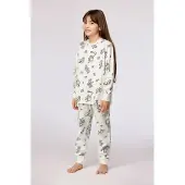 Woody Kinder pyjama unisex inkleurprint pony