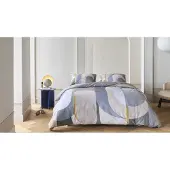 Kardol Dekbedovertrek Archi Blue Grey Katoensatijn-260 x 200 / 220 cm | Extra Breed