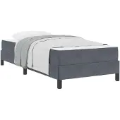vidaXL Boxspring bed met matras Donkergrijs 90 x 190 cm Stof