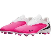 Nike Phantom 6 Low Club Gras / Kunstgras Voetbalschoenen (MG) Wit Felroze Zwart