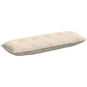 vidaXL Rugkussen Beige 140 x 50 cm Microvezel Stof