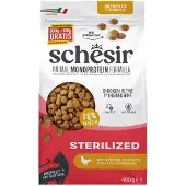Schesir 8x Monoproteïne Promo Kattenvoer Droog Sterilized Kip 400 gr