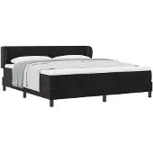 vidaXL Boxspring bed met hoofdeinde Zwart 180 x 200 cm Fluweel