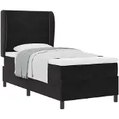 vidaXL Boxspring bed met hoofdeinde Zwart 200 x 80 cm Fluweel