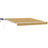 vidaXL Uitschuifbare luifel Meerkleurig 300 x 250 cm Stof en Aluminium