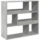 vidaXL Kamerscherm 100x33x94,5 cm bewerkt hout betongrijs