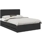 vidaXL Bedframe met lade met opslag Zwart 160 x 200 cm Ingenieurshout