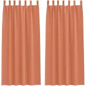 vidaXL Blackout Gordijnen met Ringen 2 st Terracotta 225 x 140 cm