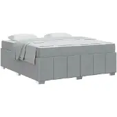 vidaXL bedframe met matras, lichtgrijs, 180 x 200 cm, stof