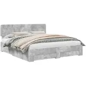 vidaXL Bedframe met lade Beton Grijs 180 x 200 cm Bewerkt hout