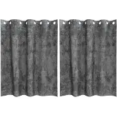 vidaXL Velvet Gordijnen 2 st Grijs 140 x 140 cm Fluweel