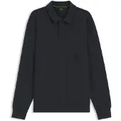 BOSS Relaxed-fit polosweatshirt van badstof Maat XXXL