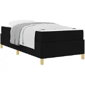 vidaXL Bedframe Zwart 90 x 200 cm Stof