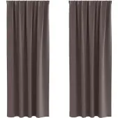 vidaXL Blackout Gordijnen met Ringen 2 st Donkerbruin 225 x 140 cm