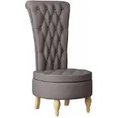 vidaXL Slipperstoel Taupe 56,5 x 70 x 110 cm Stof