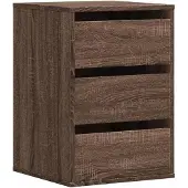 vidaXL Ladekast 40x41x58 cm bewerkt hout bruin eikenkleurig