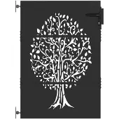 vidaXL Tuinpoort 85 x 150 cm Poedercoated staal Zwart Vergrendelbaar