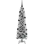 vidaXL Kunstkerstboom Wit 150 cm PVC en Metaal en Plastic
