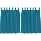 vidaXL Blackout Gordijnen met Ringen 2 st Turquoise 140 x 140 cm