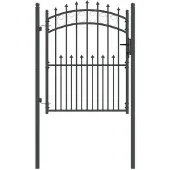 vidaXL Hekpoort met spijkers EMMEN 150 x 100 cm Poedercoated staal