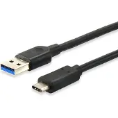 Equip 12834107: USB 3.2 Gen 1x1 Type-A naar Type-C, mannelijk/mannelijk, 1,0 meter, zwart