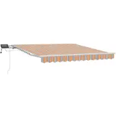 vidaXL Uittrekbare zonnescherm, meerkleurig, 300 x 250 cm, stof en aluminium