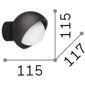 Ideal Lux BLOOM AP1 D12, Wandlamp,