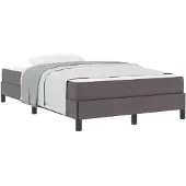 vidaXL Bedframe met matras Grijs 120 x 200 cm Stof