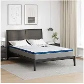 vidaXL Matras Topper Wit 140 x 190 cm Jacquard stof