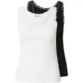 ONLY Top 'ONLSARA' zwart / wit