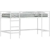 vidaXL Kids'loftbedframe Effen Wit 80 x 200 cm Staal