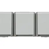 Siemens 5UB4731 DELTA, Schuko-stopcontact, vlak, IP44, antraciet/grijs, 3-voudig, horizontaal