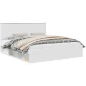 vidaXL Bedframe met hoofdeinde Wit 180 x 200 cm Massief grenenhout