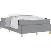 vidaXL Bedframe, lichtgrijs, 120 x 190 cm, gestoffeerd