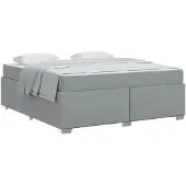 vidaXL bedframe met matras, lichtgrijs, 180 x 200 cm, stof