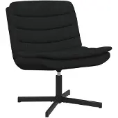 vidaXL Draaistoel Zwart 63 x 75 x 76 cm Stof
