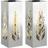 vidaXL Zonne LED Pad Licht 2 pcs Warmwit 18 x 18 x 50 cm