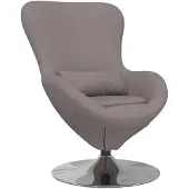 vidaXL Eivormige stoel Taupe Stof