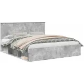 vidaXL Bedframe Betongrijs 180 x 200 cm Massief grenenhout