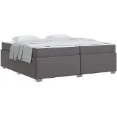vidaXL Bedframe Grijs 200 x 200 cm Stof