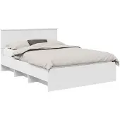 vidaXL Bedframe met hoofdeinde Wit 140 x 200 cm Bewerkt hout