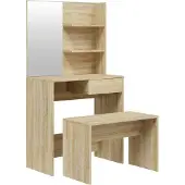 vidaXL Kaptafelset 74,5x40x141 cm sonoma eikenkleurig