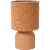 Lucide WOOLLY - Tafellamp - Ø 16 cm - 1xE14 - Okergeel - Japandi