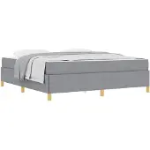 vidaXL Bedframe Lichtgrijs 180 x 200 cm Stof