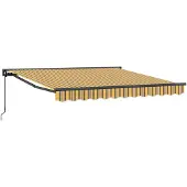 vidaXL Zonnescherm Frame Geel en Grijs 350 x 250 cm